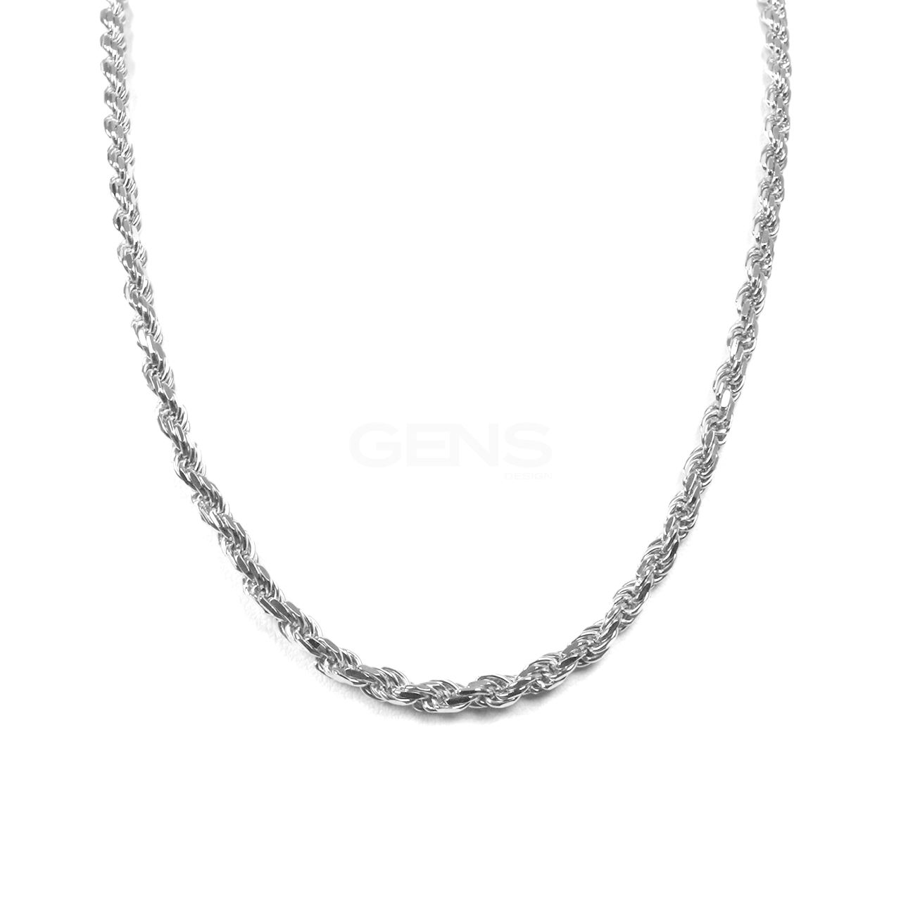 Diamond-Cut Rope Chain