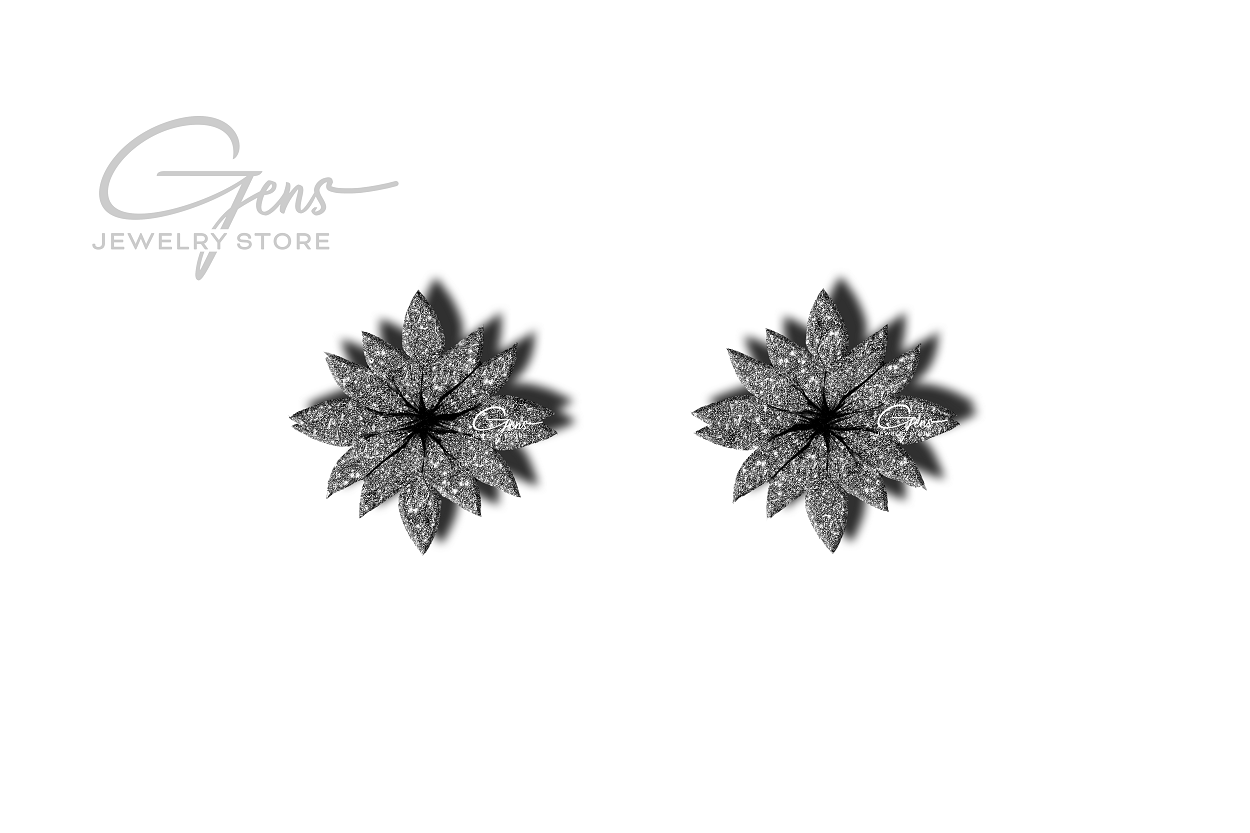 Moissanite Star Blossom Earrings