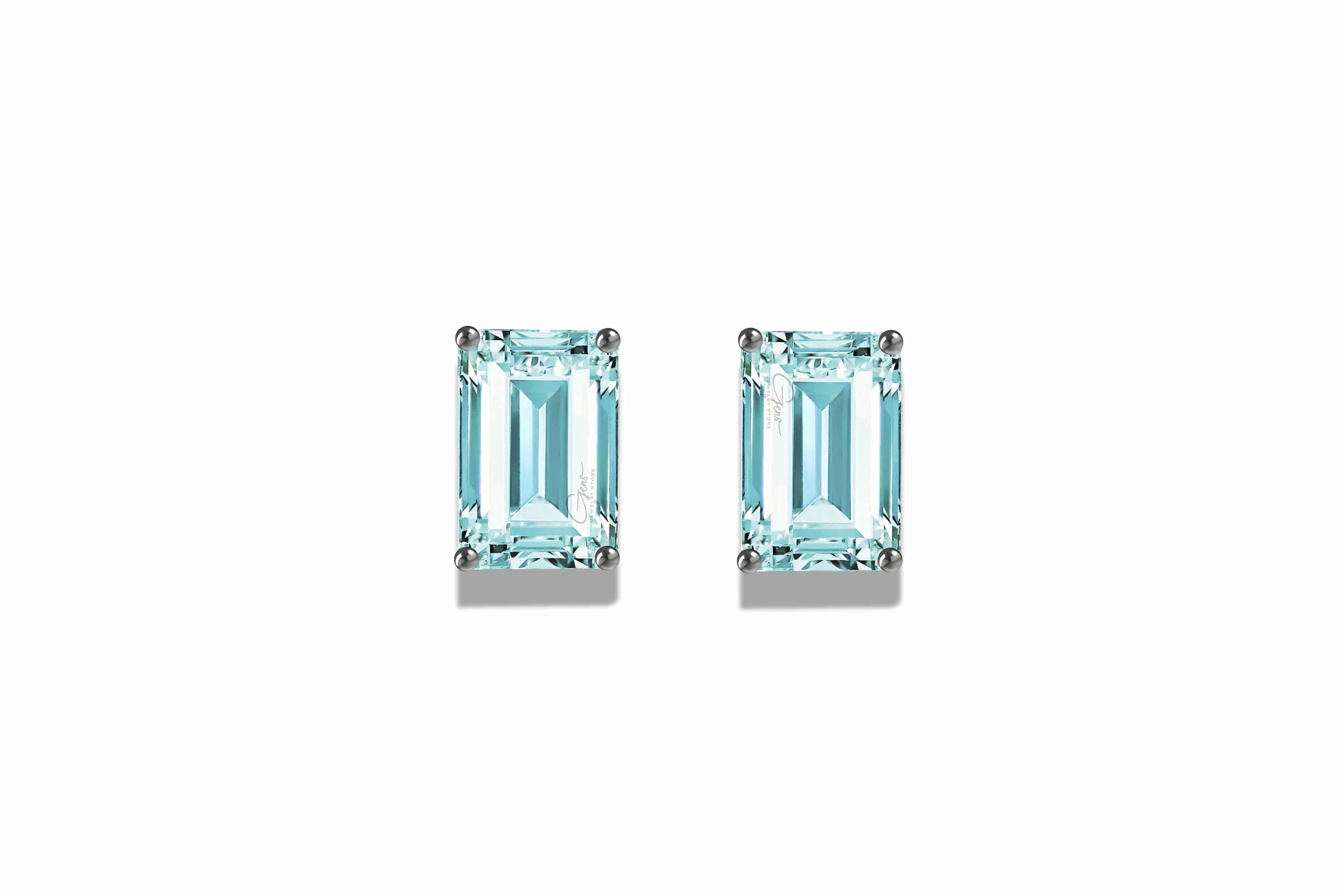 Moissanite Emerald Cut Earrings