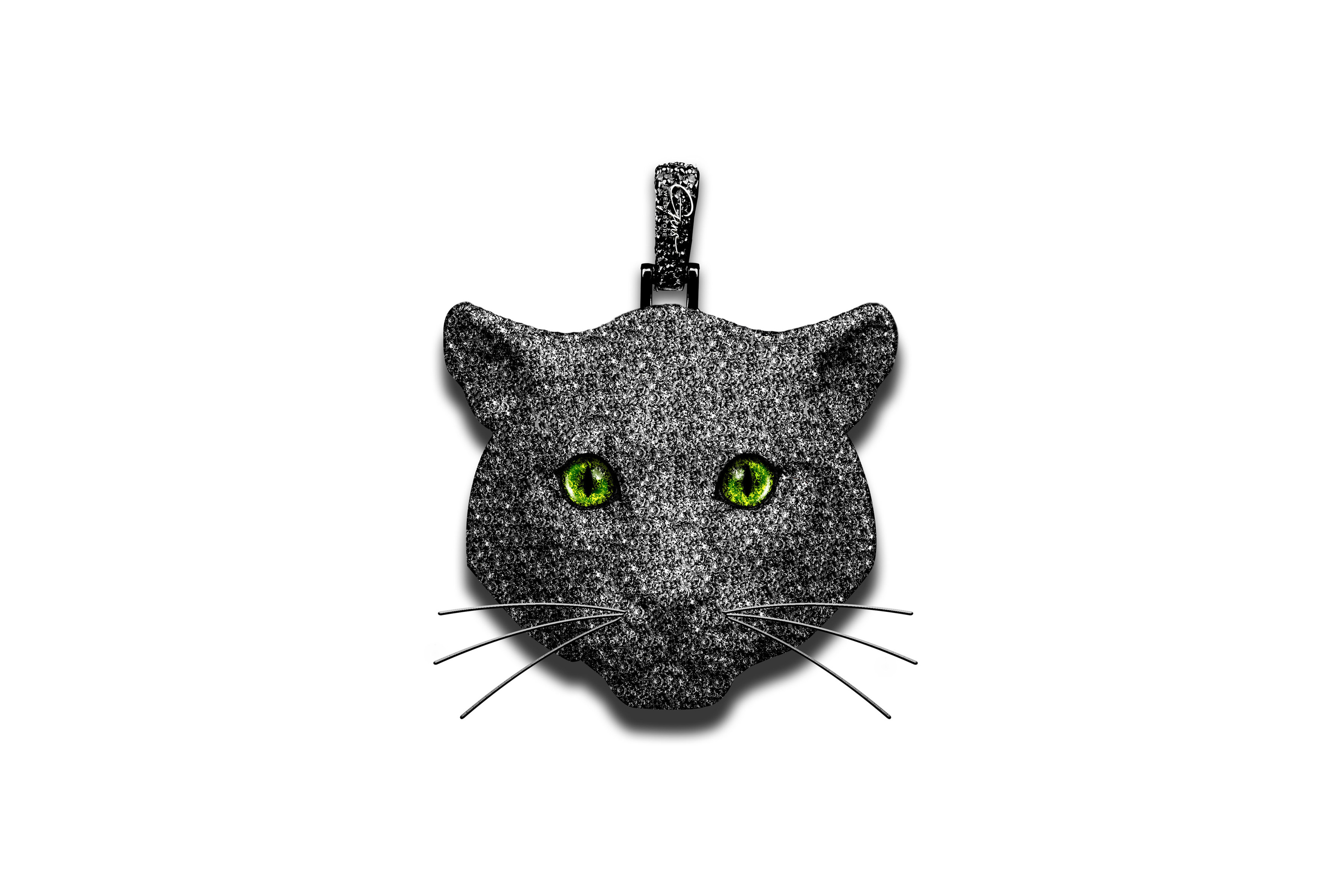 Moissanite Panther Pendant