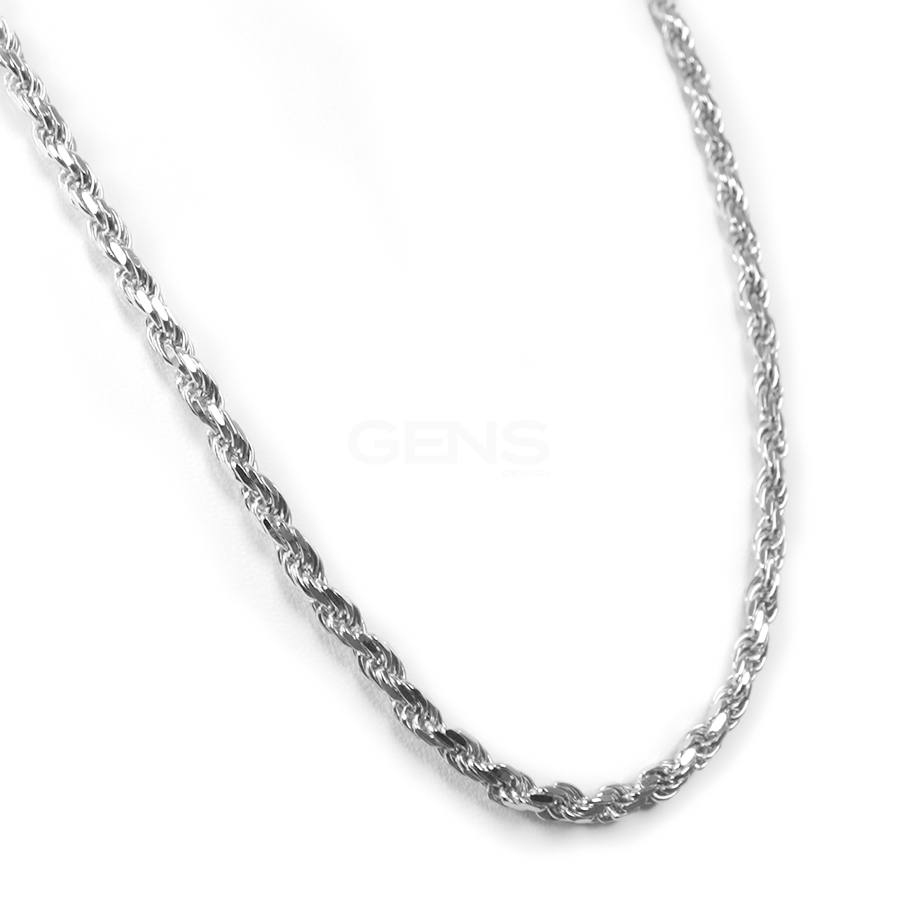 Diamond-Cut Rope Chain