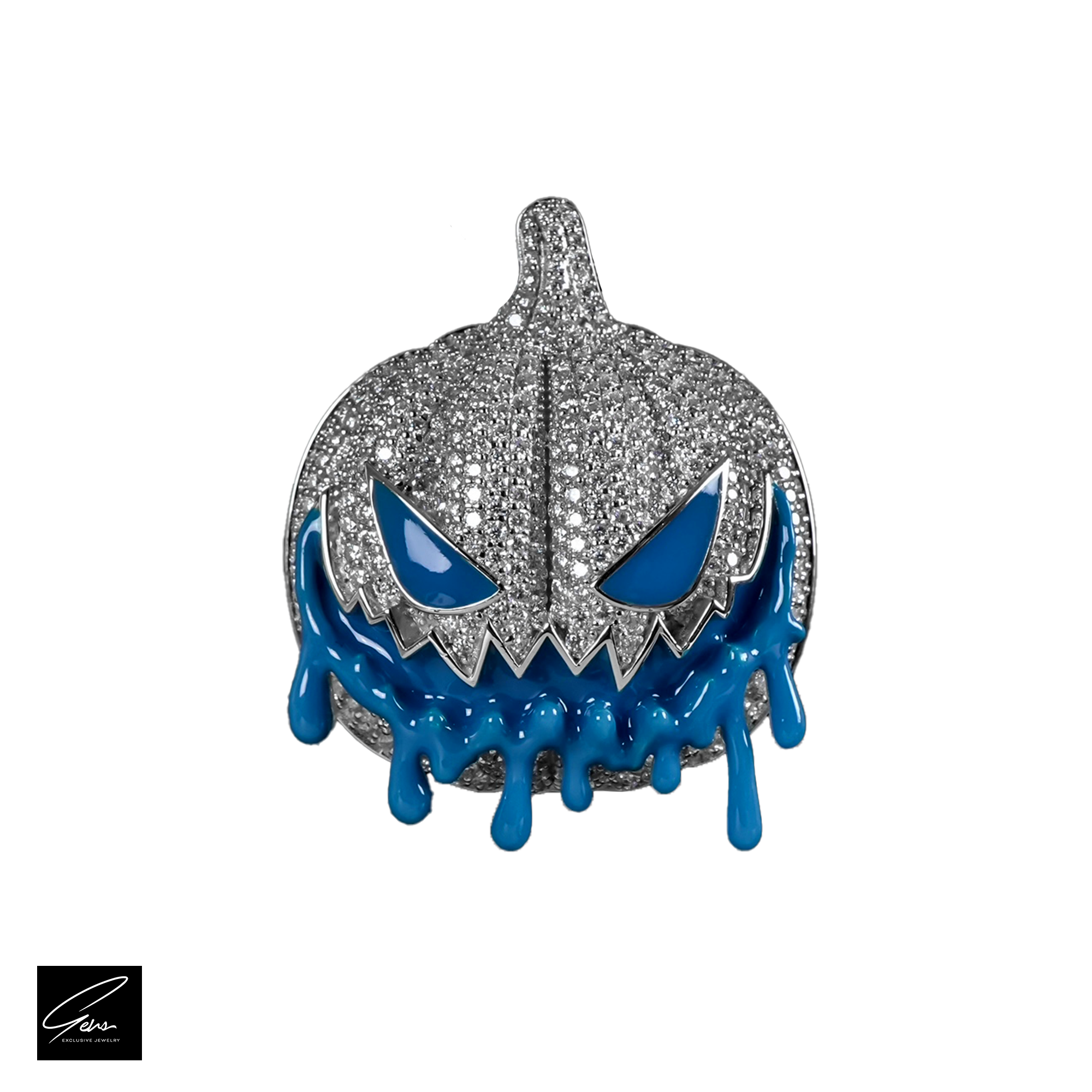 Blue Jack O' Lantern Pendant