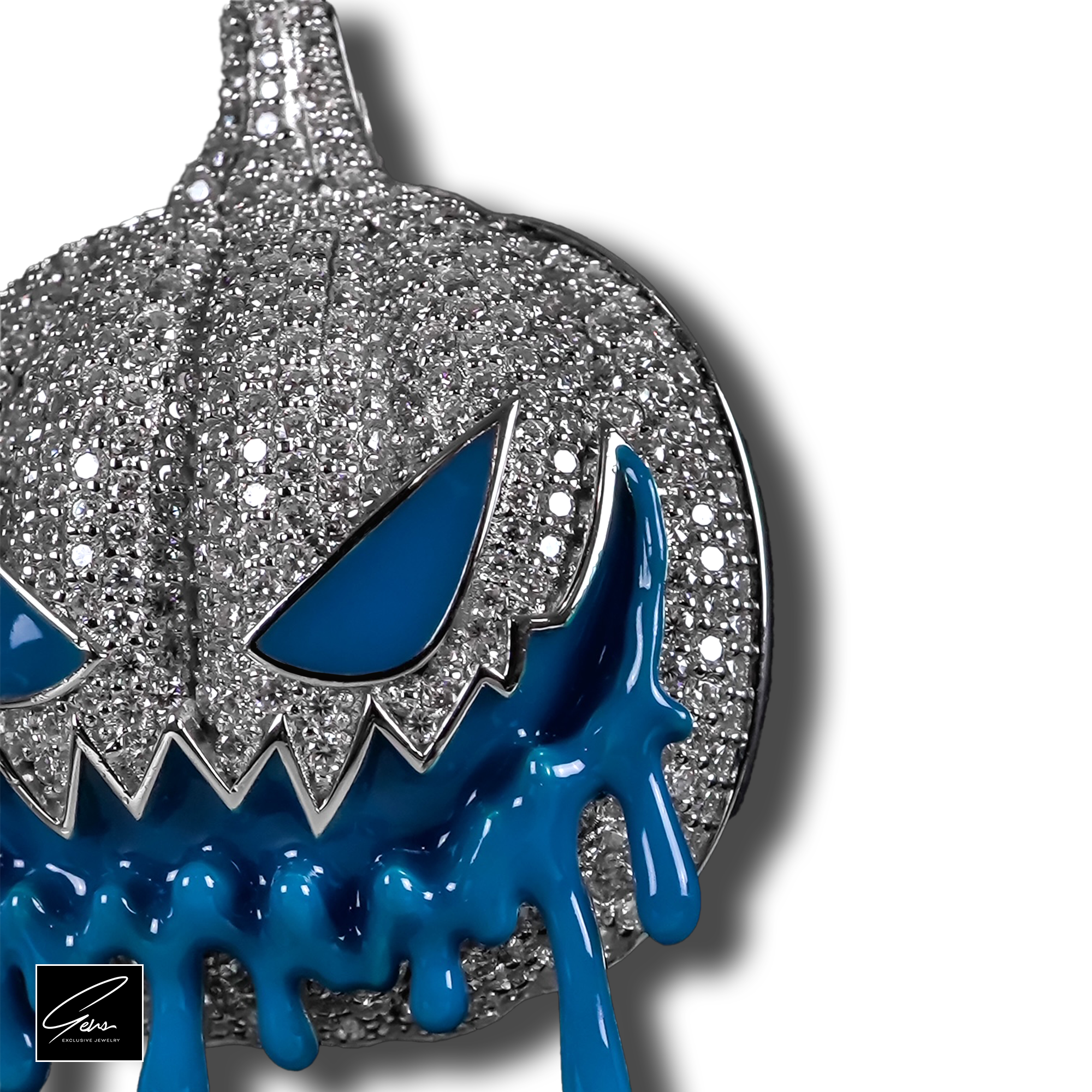 Blue Jack O' Lantern Pendant